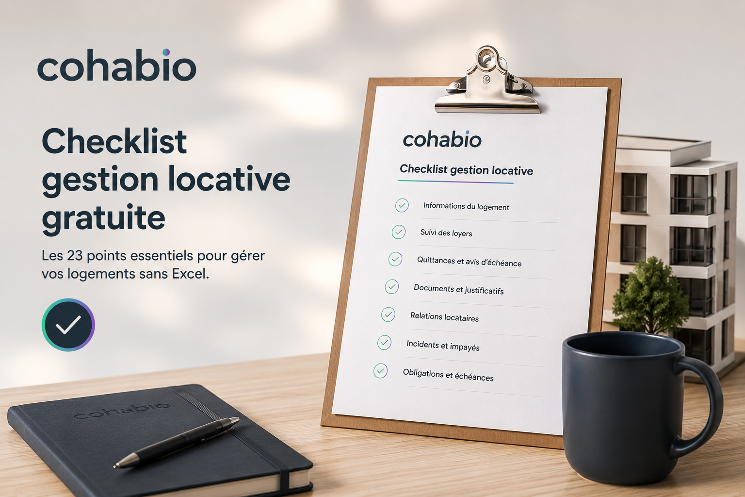 Checklist gestion locative gratuite COHABIO