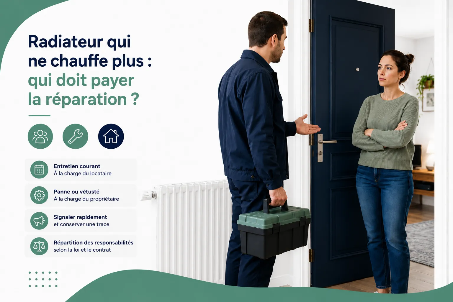 Radiateur qui ne chauffe plus dans un logement en location
