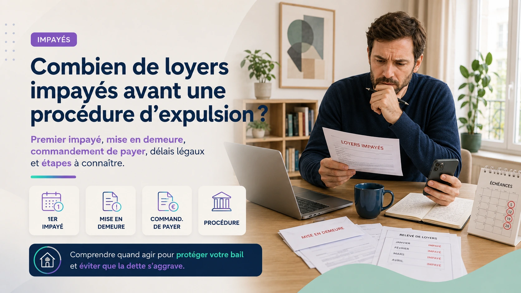 Combien de loyers impayés avant une procédure d'expulsion