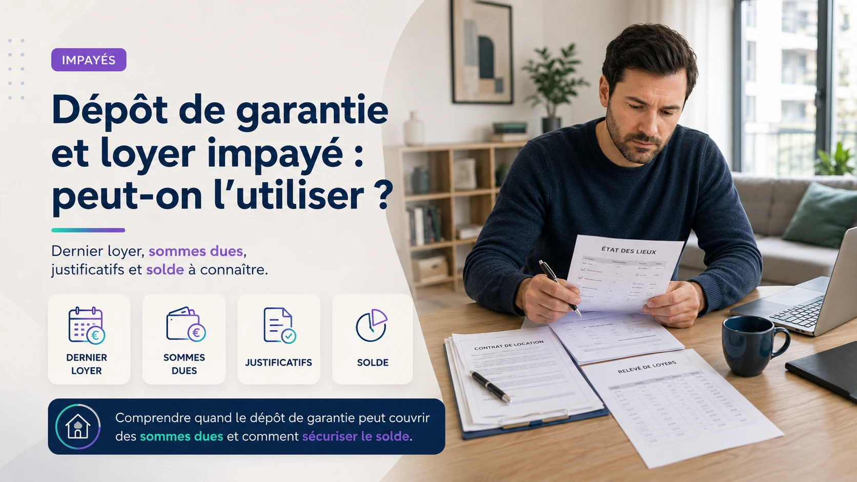 Dépôt de garantie et loyer impayé