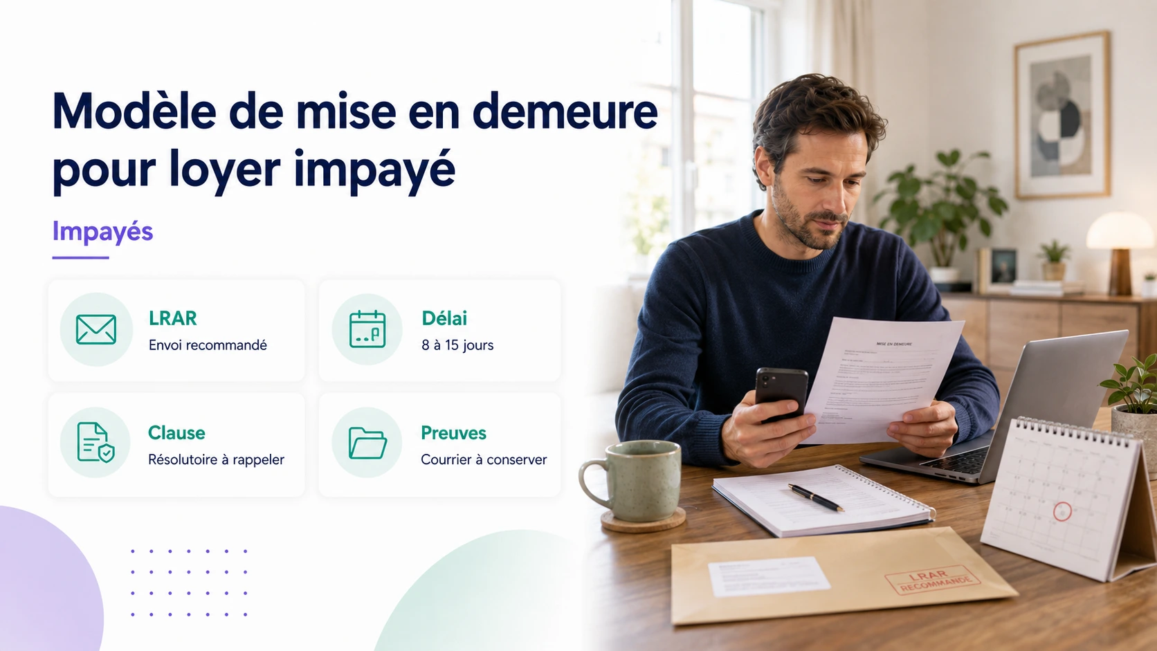 Modèle mise en demeure loyer impayé