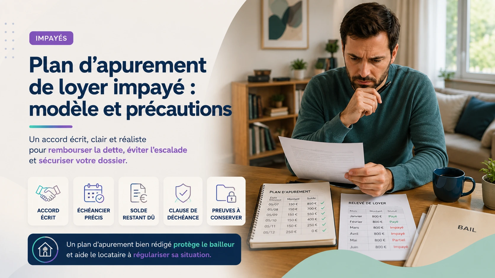 Plan d’apurement de loyer impayé