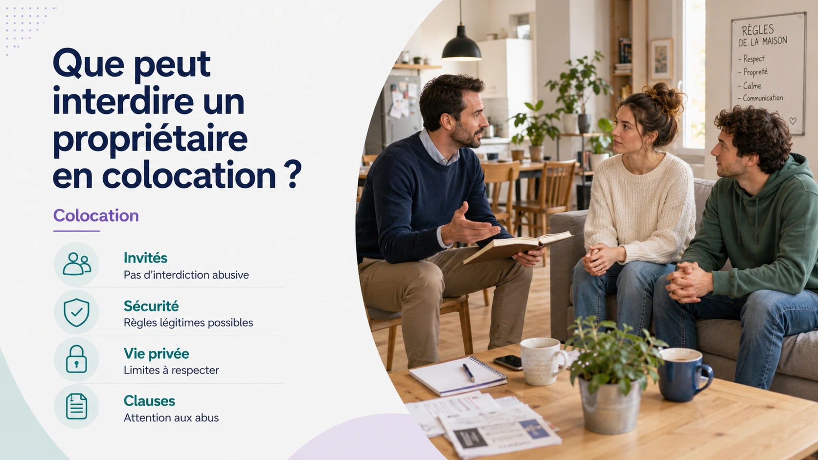 Que peut interdire un propriétaire en colocation ?