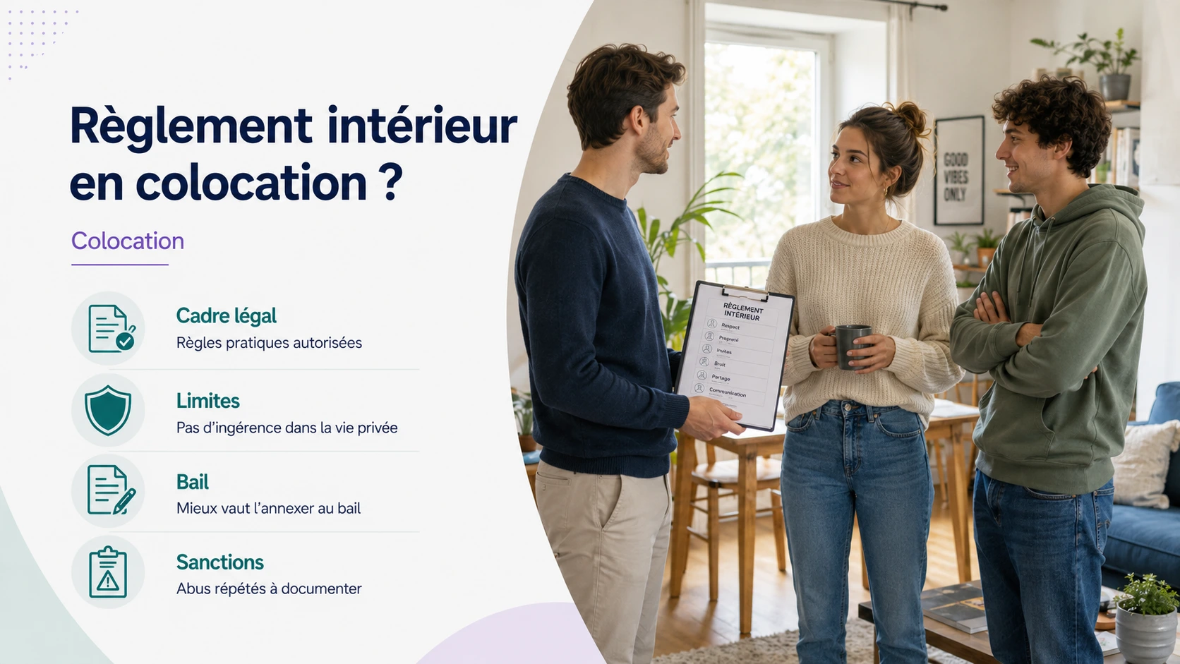 Règlement intérieur colocation pour propriétaire bailleur