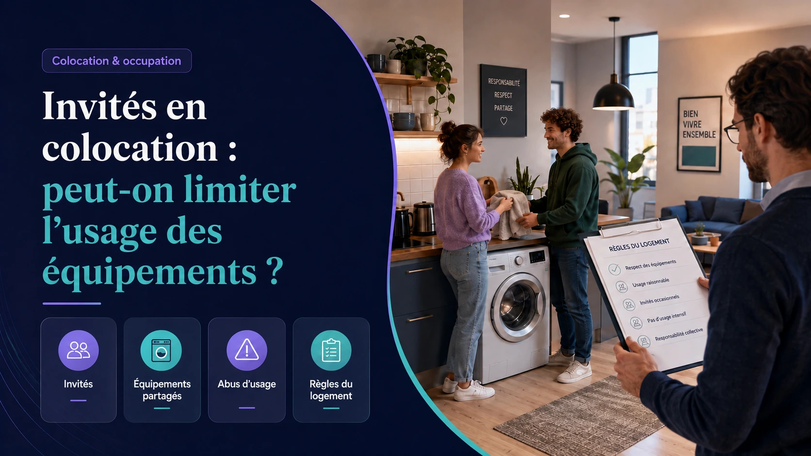 Invités en colocation utilisant les équipements en colocation