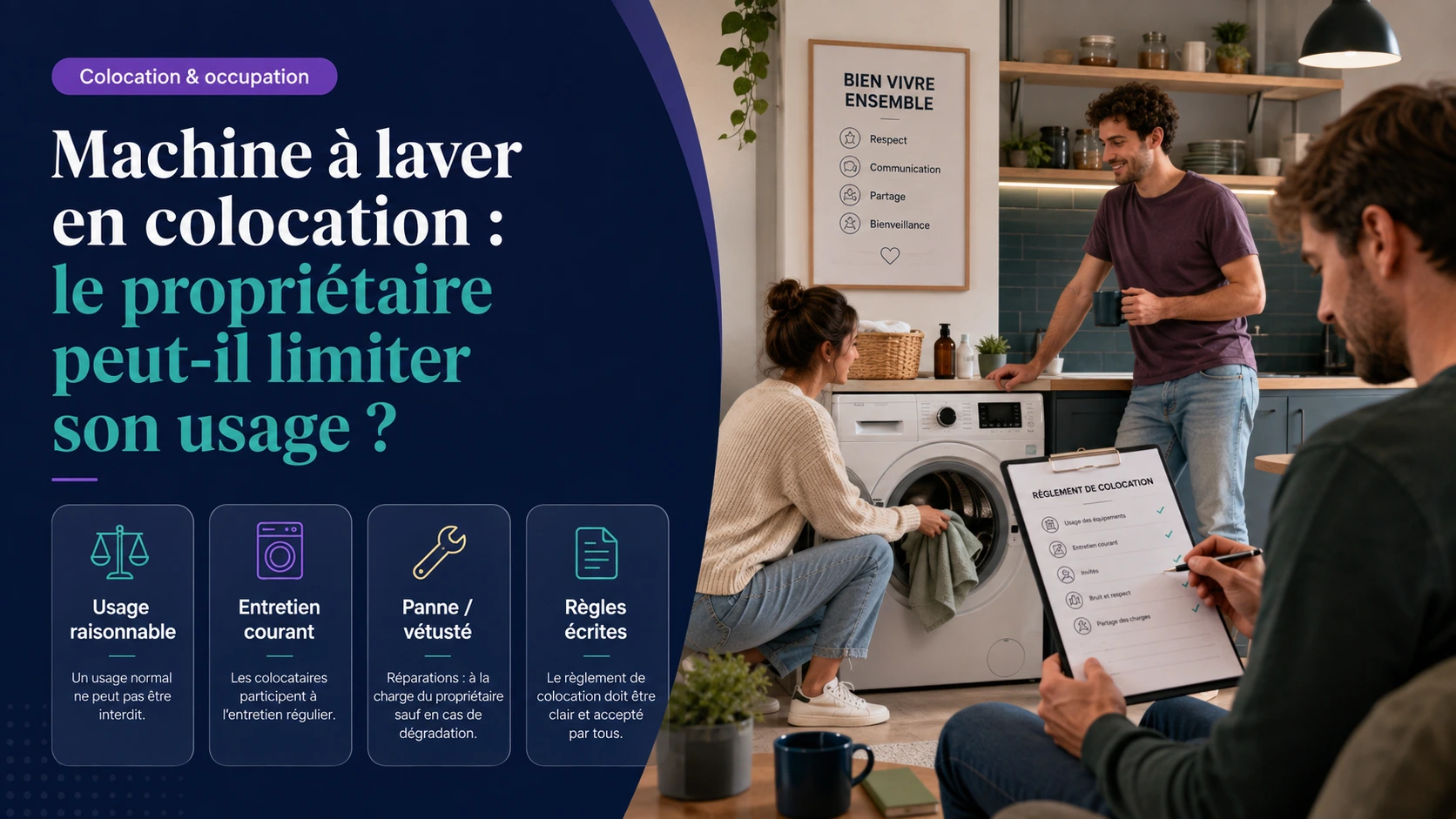 Invités en colocation et usage des équipements communs