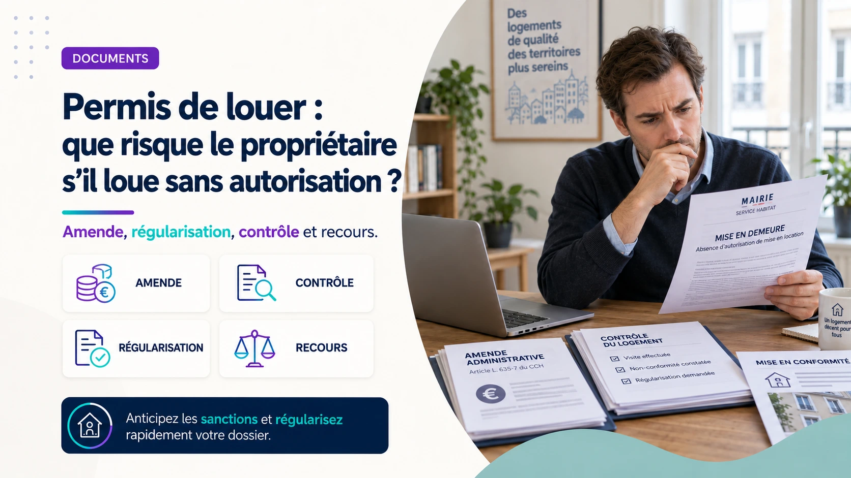 Louer sans permis de louer : propriétaire confronté à une sanction