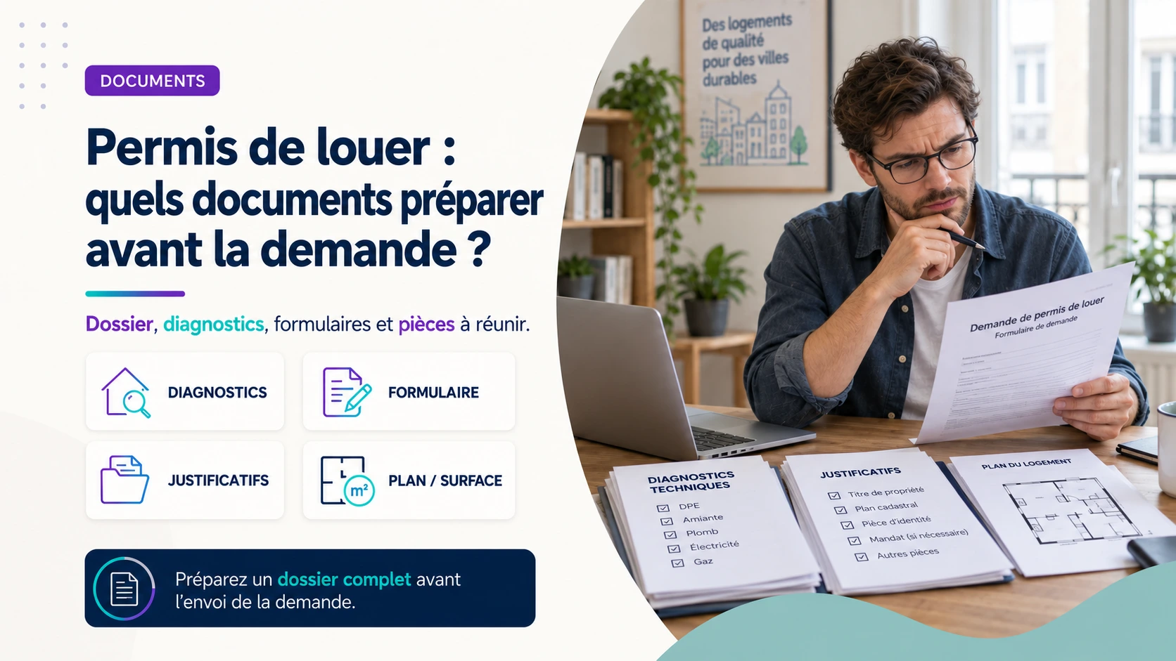 Documents à préparer pour une demande de permis de louer
